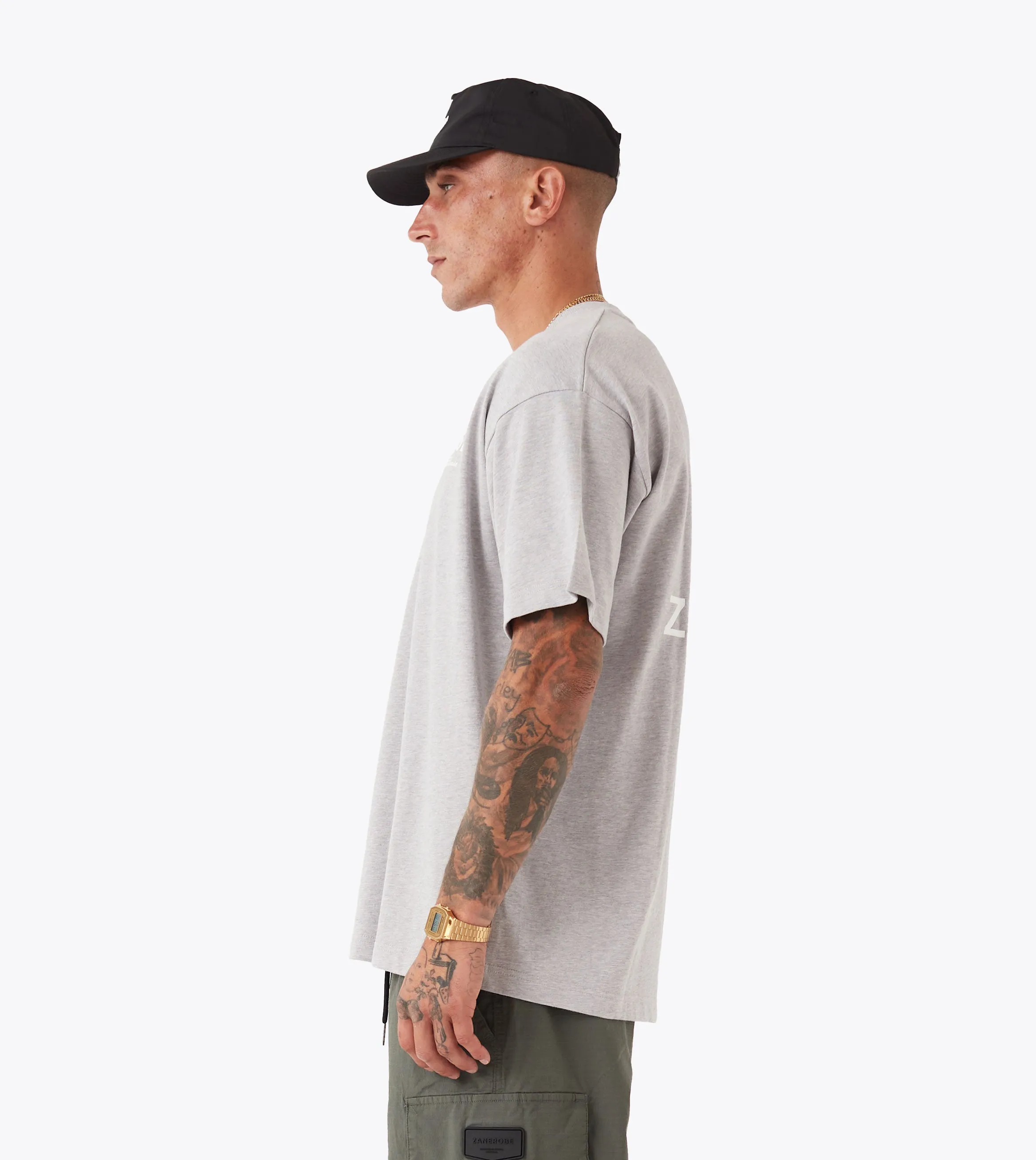 light layering ZDH Box Tee Grey Marle