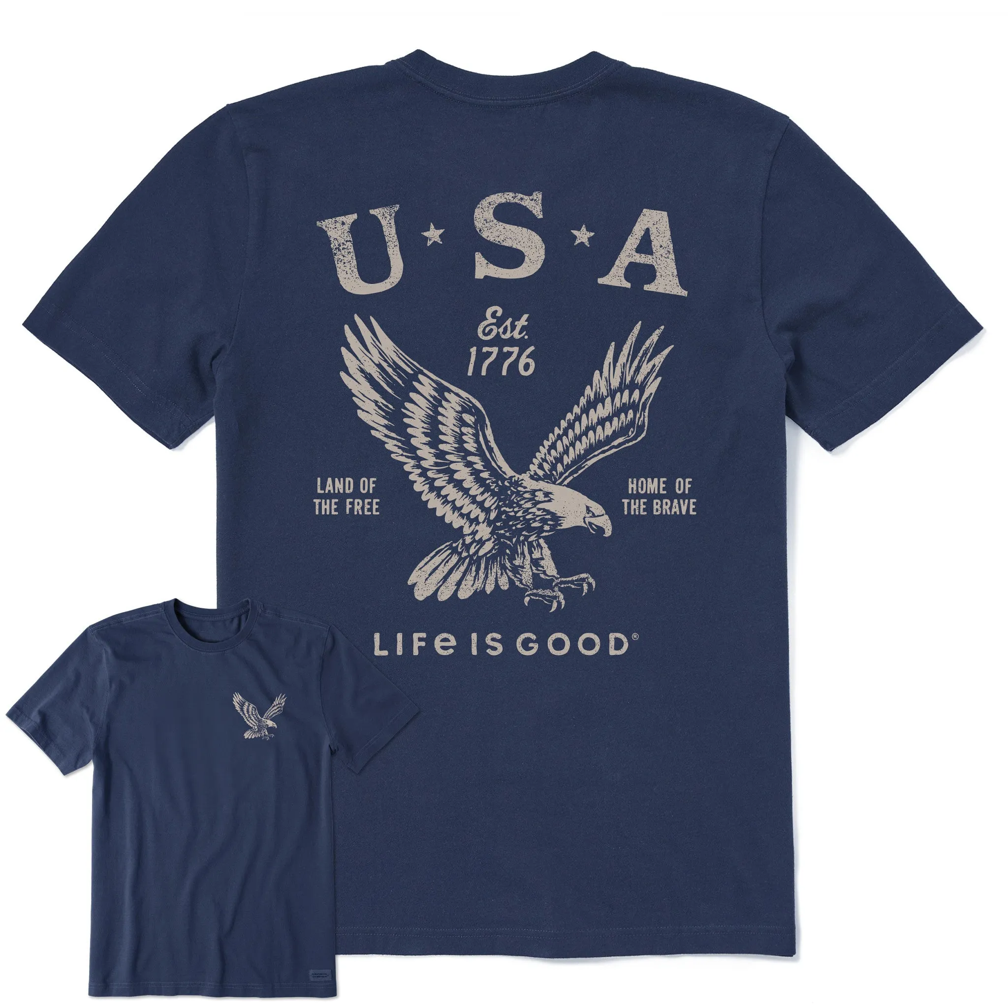 Luxury clothing Sporty Layers Men's USA 1776 Eagle Short Sleeve Tee