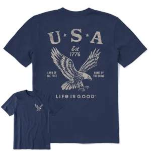 Active Comfort Style Men's USA 1776 Eagle Short Sleeve Tee
