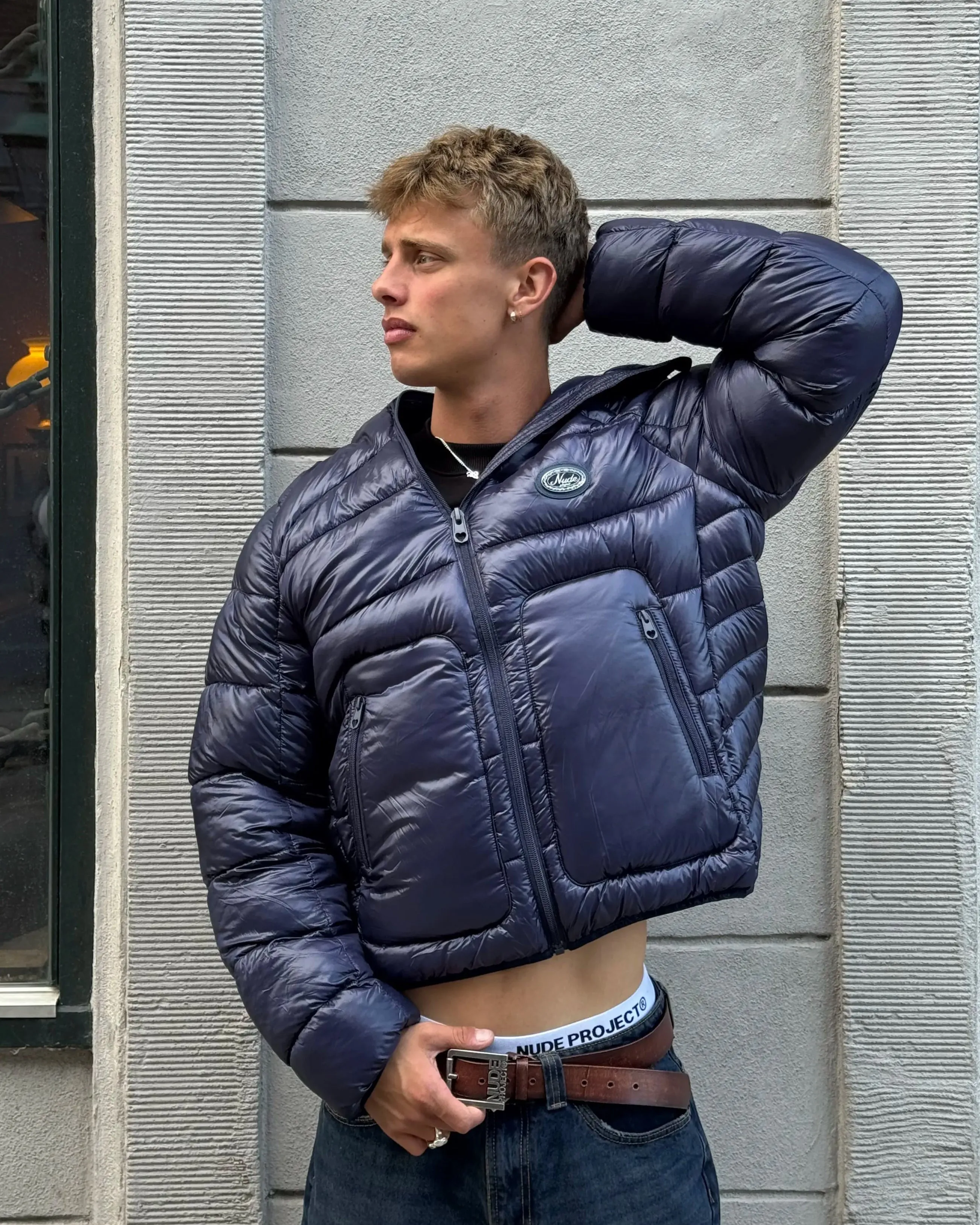 Warmth Retention Iconic Puffer Jacket Navy