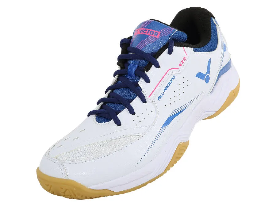 Support frame Heel Cushion Victor A172 AF Court Shoes [Bright White/Mykonos Blue]