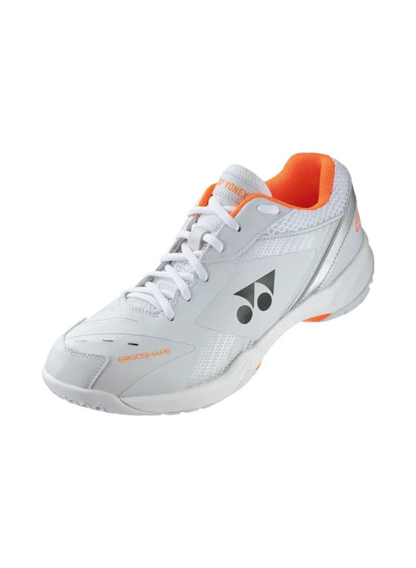 Yonex 2021 Power Cushion 65X3 Unisex Badminton Shoes [White/Orange] Full Control