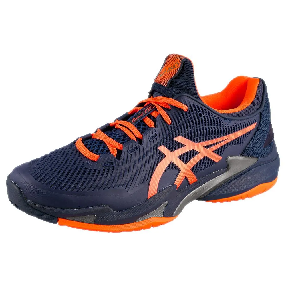 Flexible Tongue Breathable Lining Asics Men's Court FF 3 - Blue Expanse/Koi