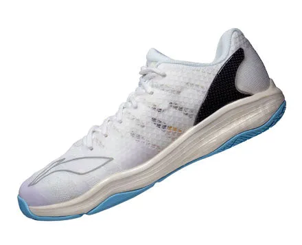 Torsional Rigidity Hydrophobic Fabric Li Ning Badminton Shoe Men's [White] AYAP009-WJ