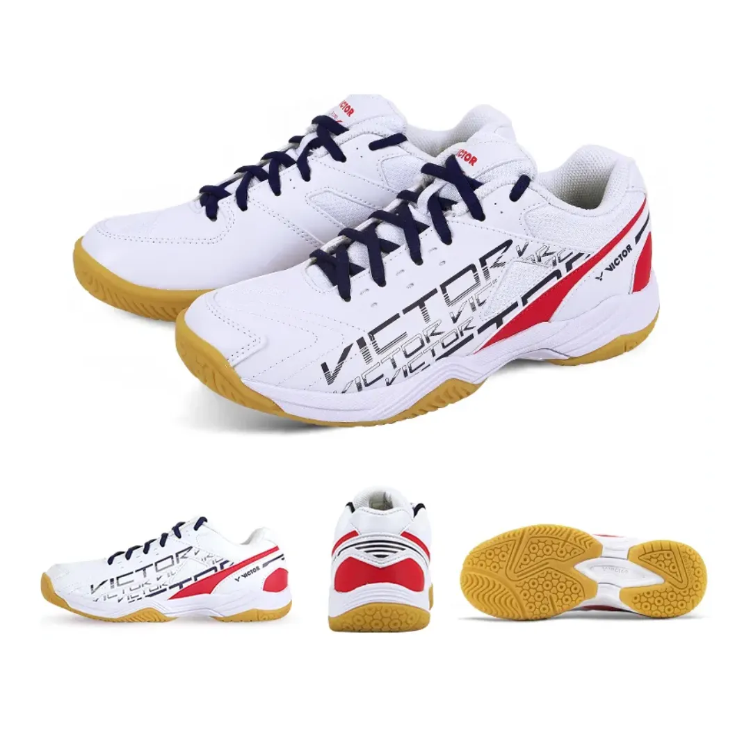 Enhanced Stability Urban Touch Victor A170 AD Court Shoes [Bright White/High Risk Red]