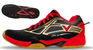 Vegan Material Technology Victor AS-37-CD badminton shoes [Black/Red]