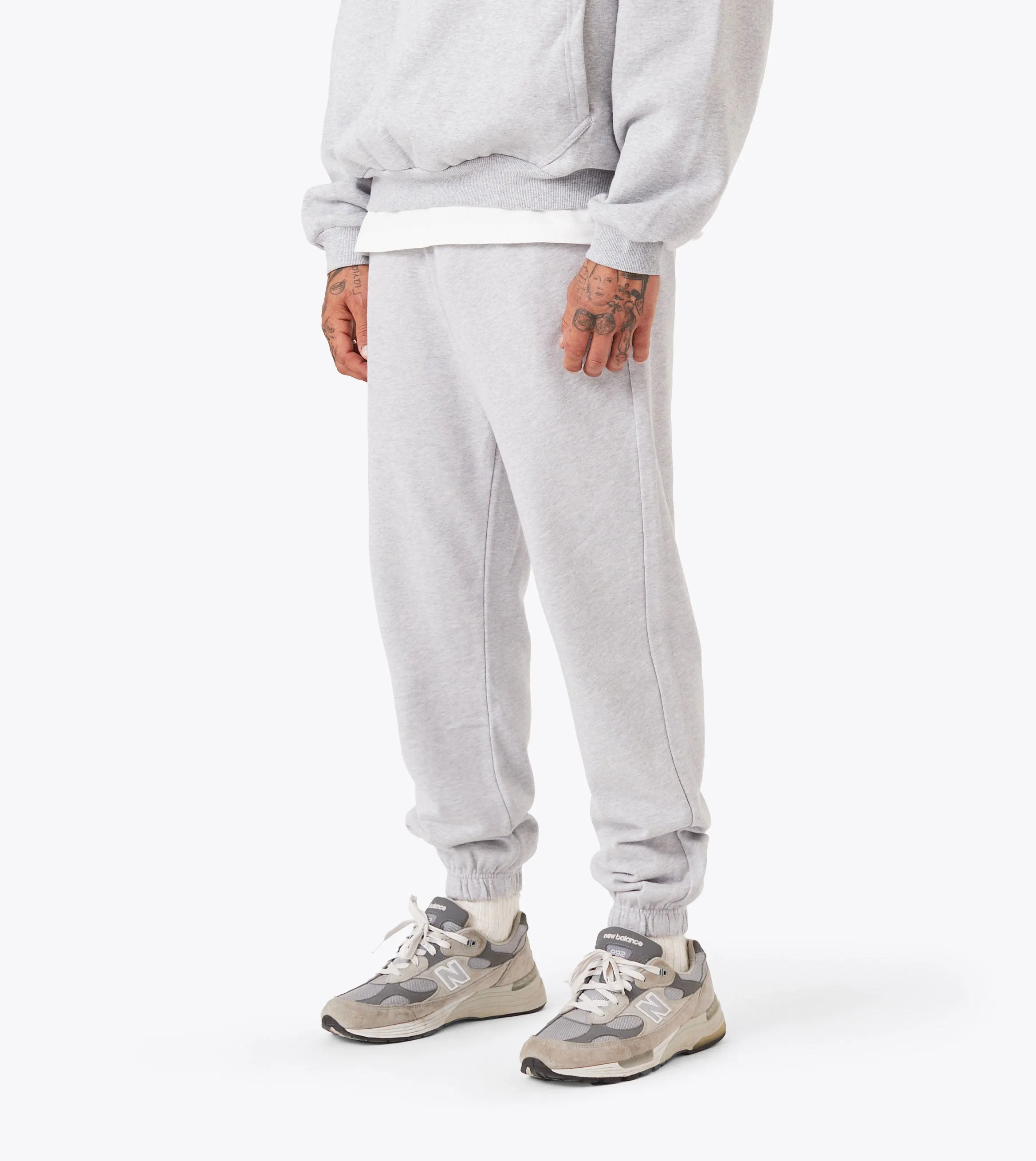 Box Fleece Jogger Grey Marle Perfect Comfort Fit Breathable mesh design