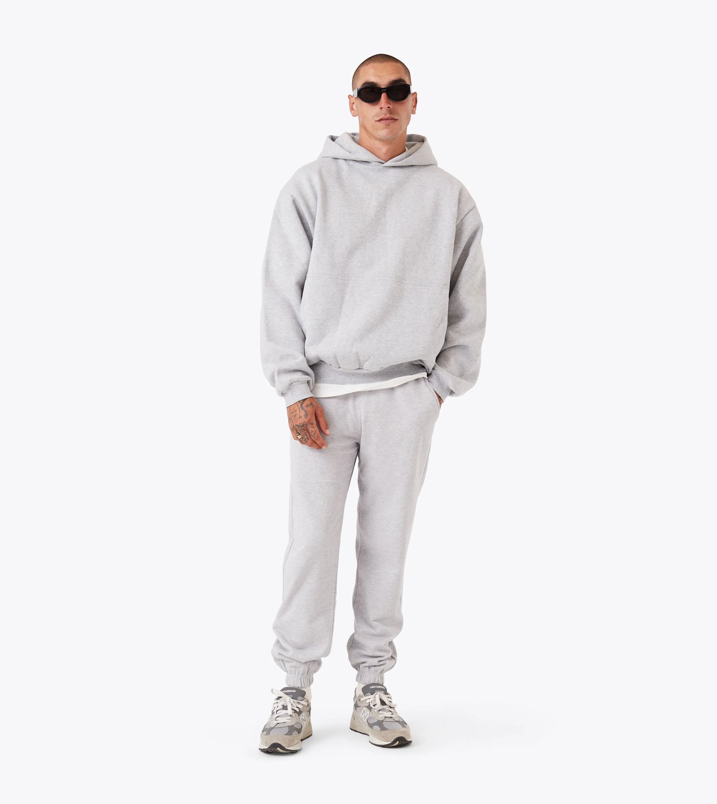 Box Fleece Jogger Grey Marle Movement Ready Breathable Performance Wear
