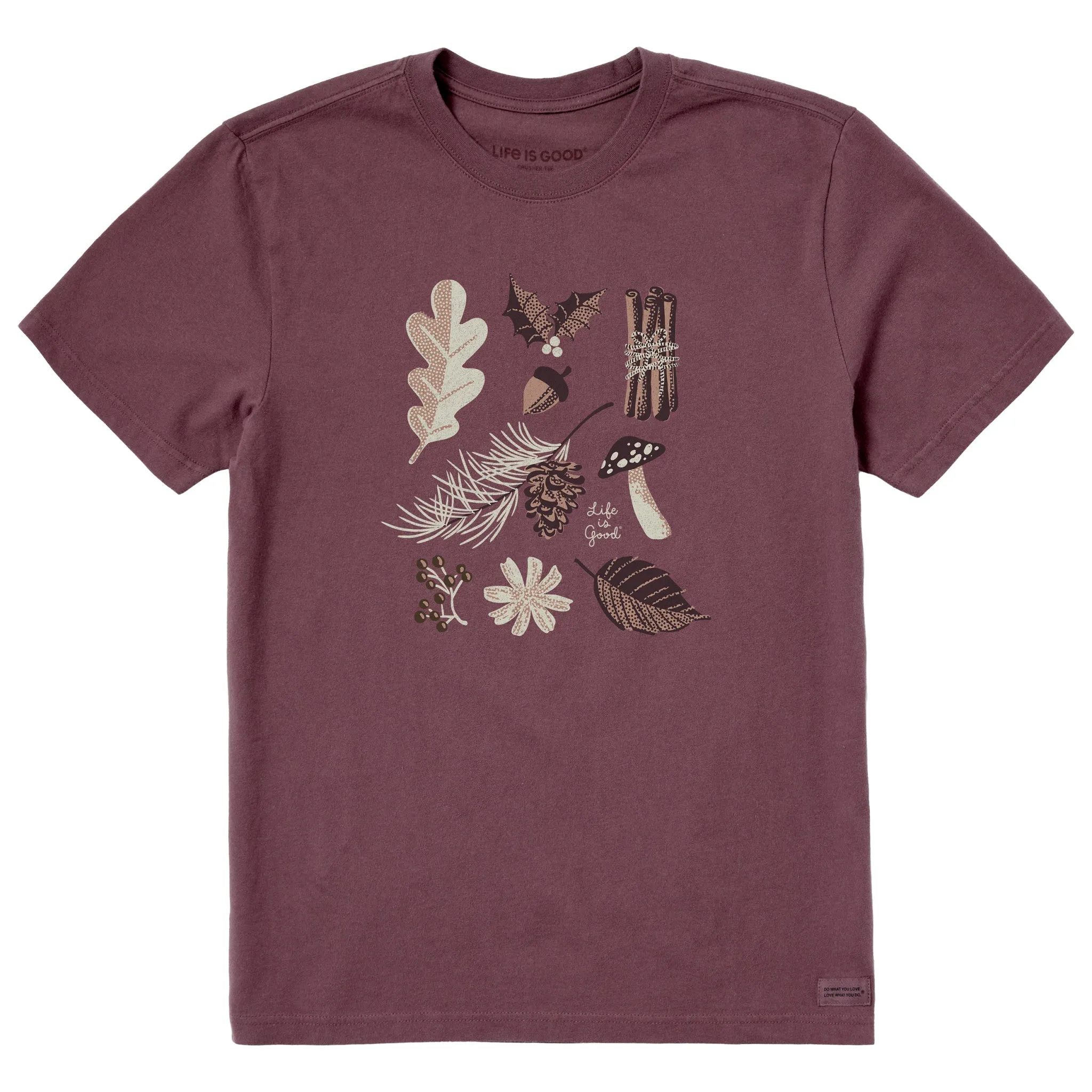 All Day Wear Seasonal Comfort Style Men's Forest Floor Medley Short Sleeve Crusher Tee