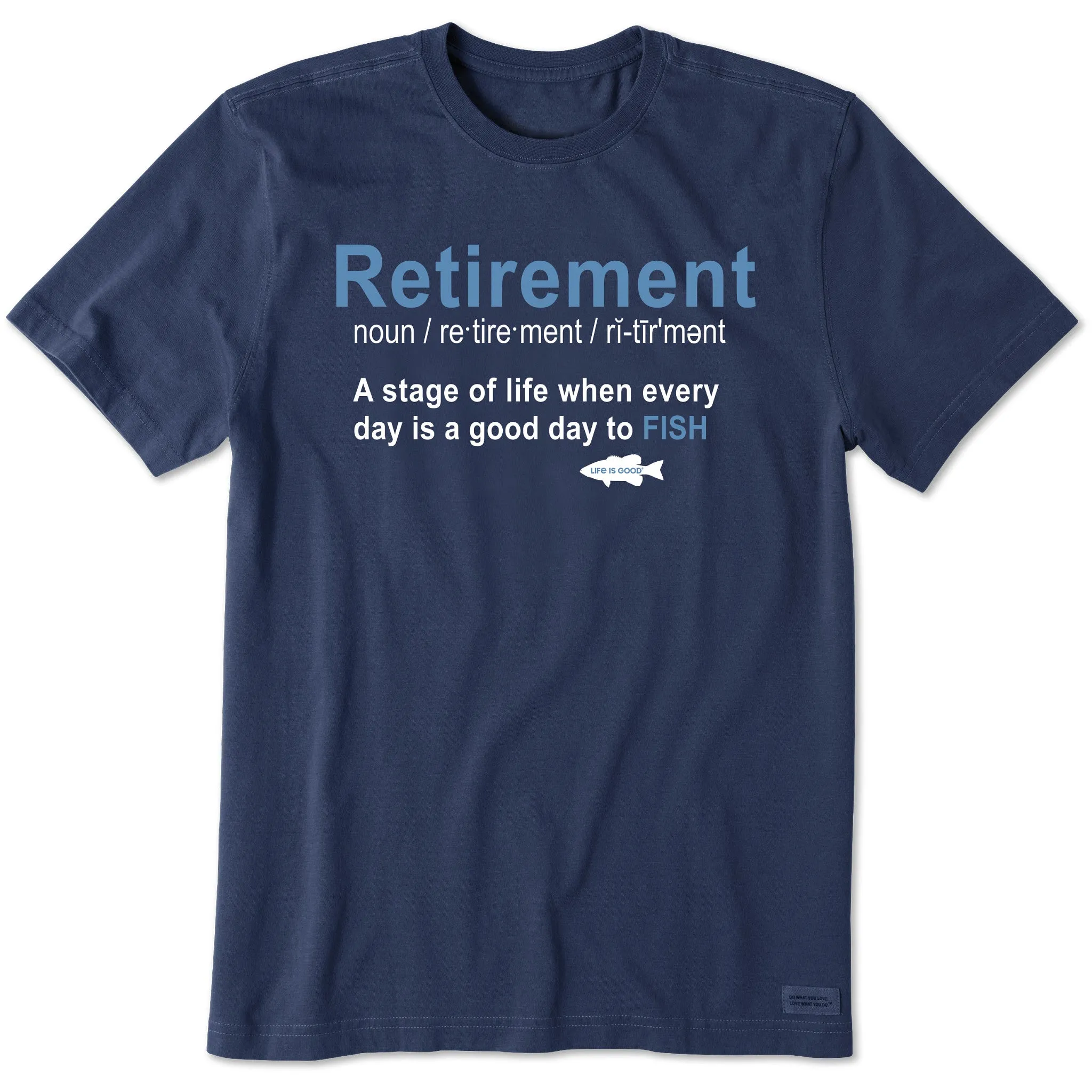 Men's Fish Retirement Defined Short Sleeve Tee Comfort Style Trendy Piece
