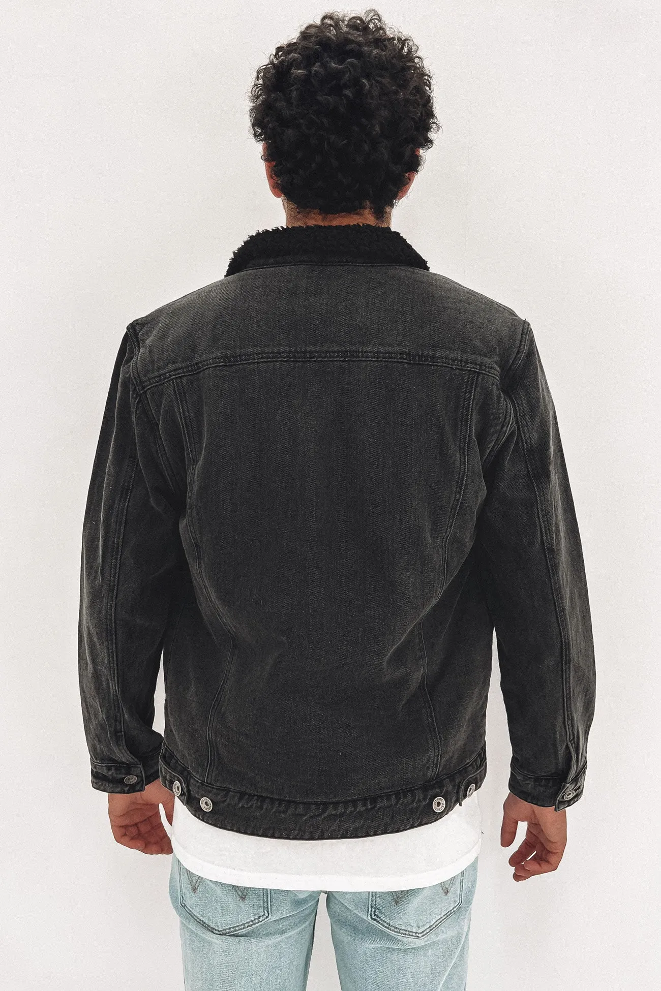 AbrasionResistantSurface Jefe Sherpa Jacket Washed Black