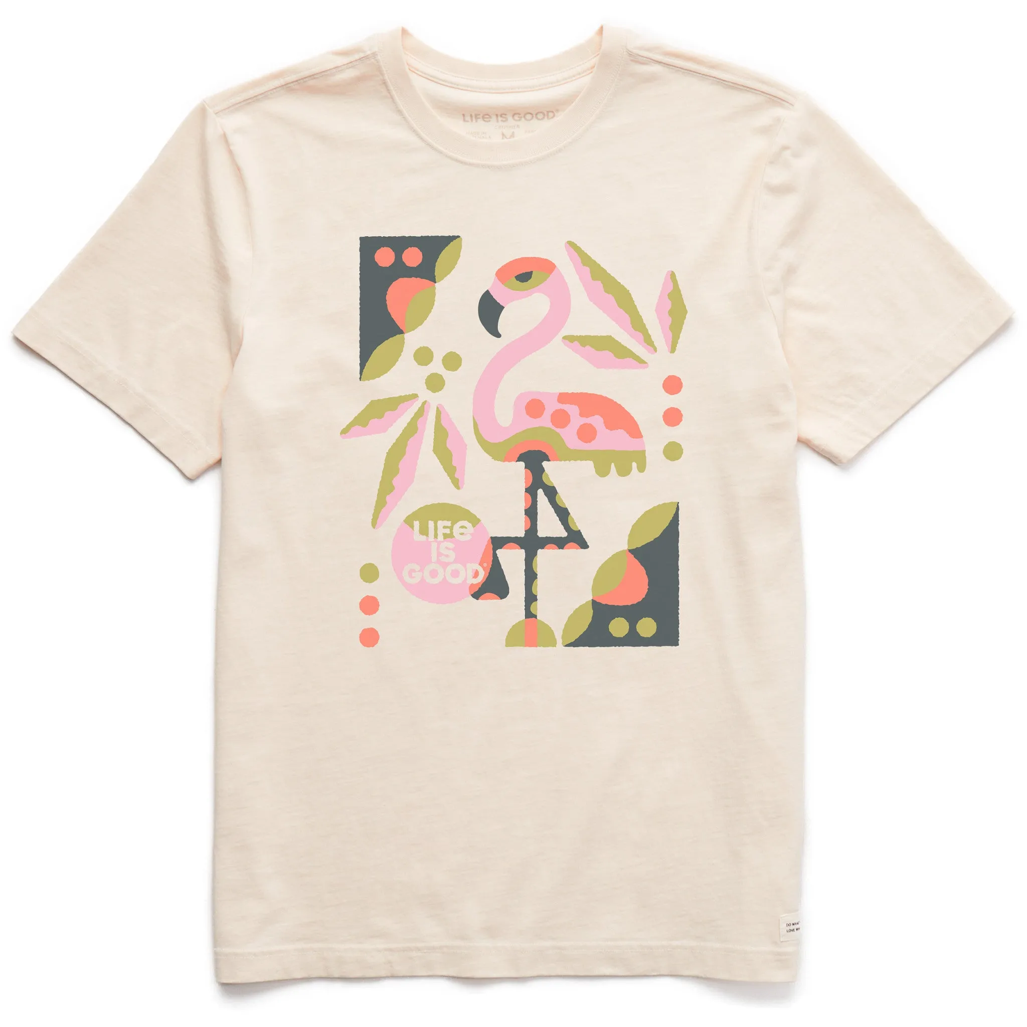 Men's Flamingo Short Sleeve Crusher Tee Soft Touch Texture
