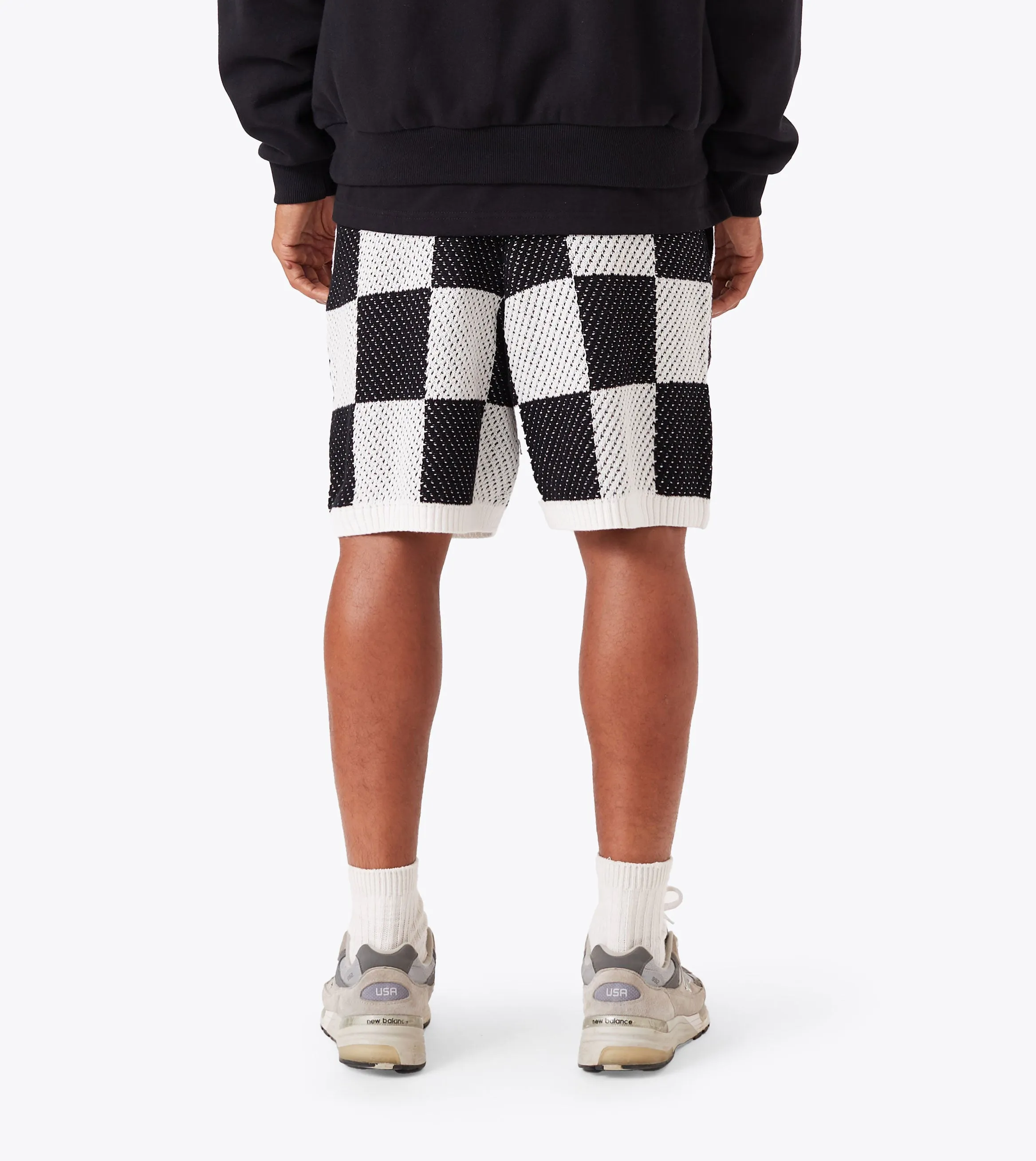 Yoga wear Check Jumpa Knit Short White/Black