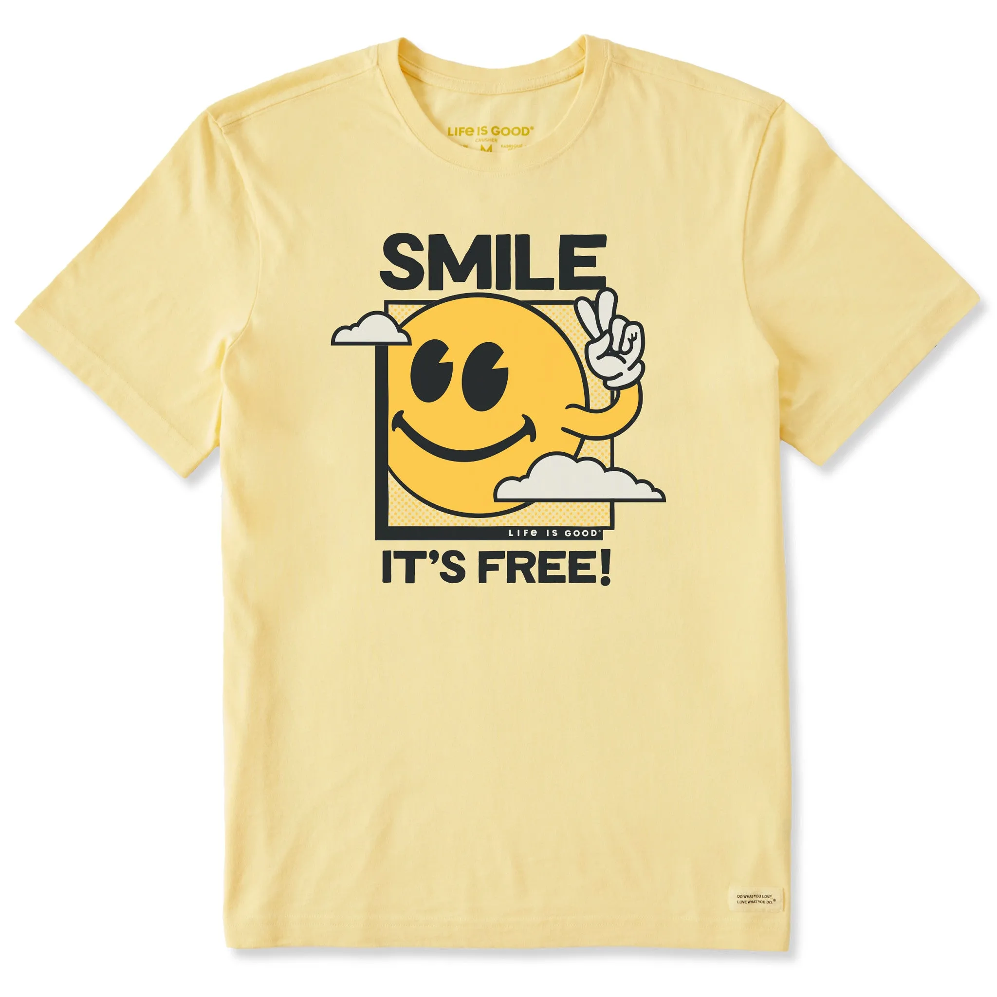 Relaxed Style Men's Smile It's Free! Clouds Short Sleeve Tee