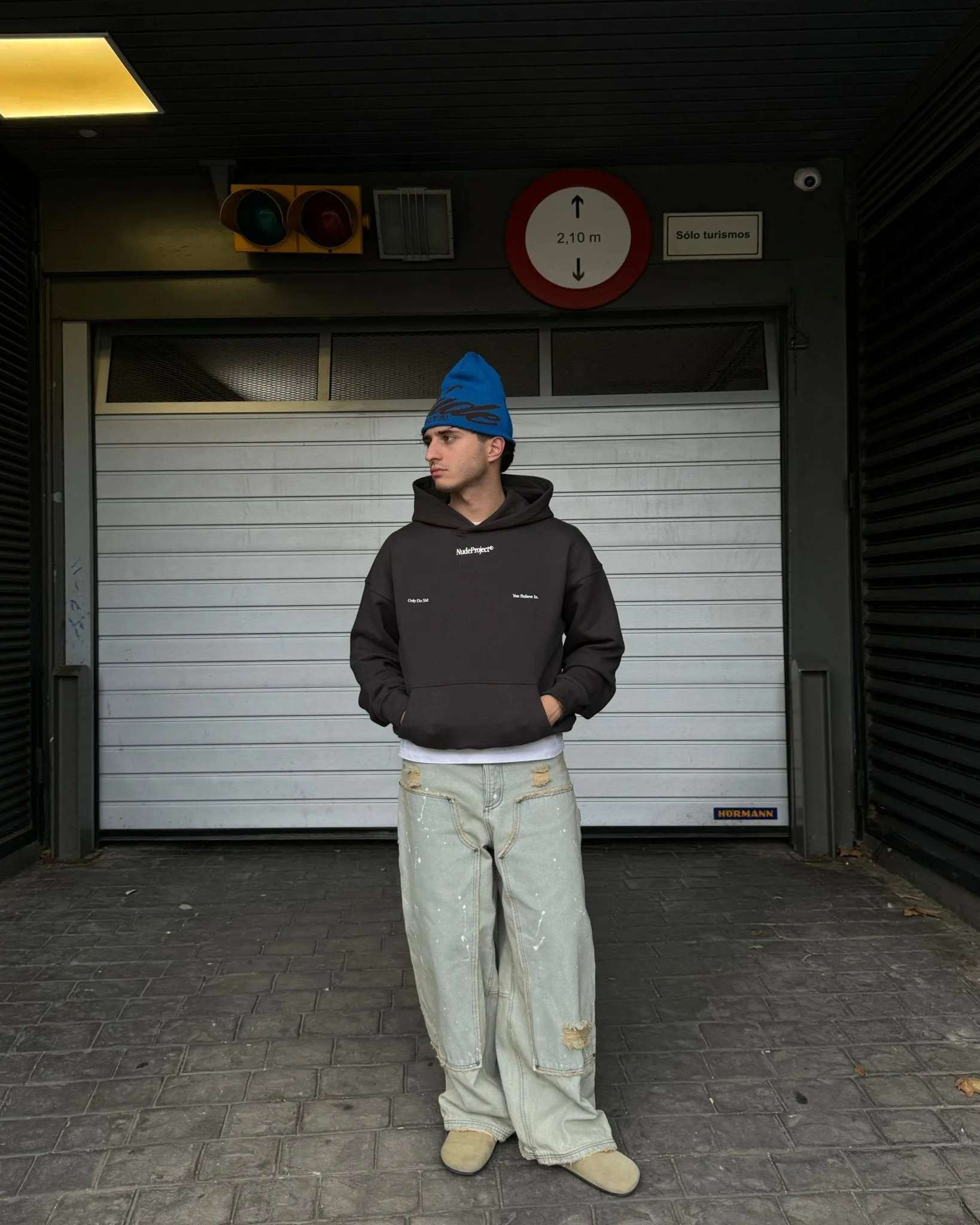 product metallic glamour Time Hoodie Ash