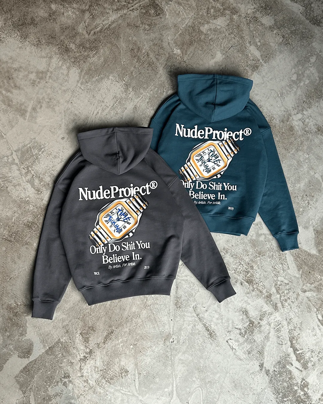 Relaxed Essentials Time Hoodie Ash