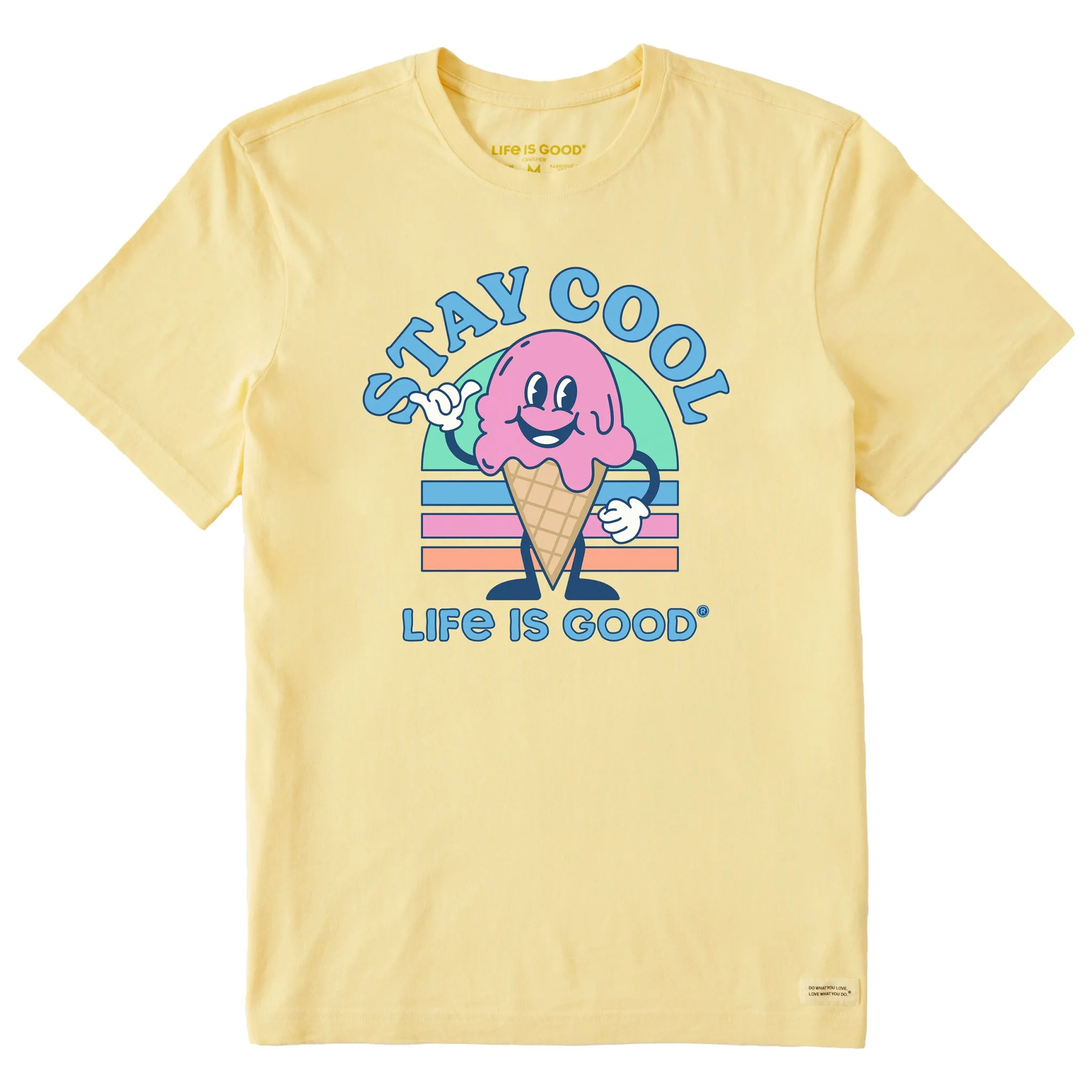 Pullover Fresh Style Men's Stay Cool Ice Cream Cone Short Sleeve Tee