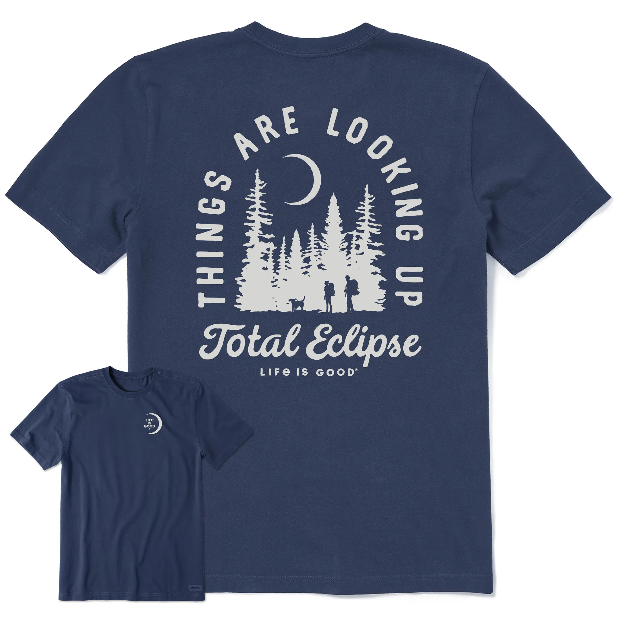 Effortless Comfort Design Microfiber Blend Men's Things are Looking Up 4.8.24 Short Sleeve Tee