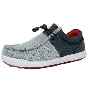 Grip Strength SK??NI Men's Golf Shoe Waterproof- Grey/Red
