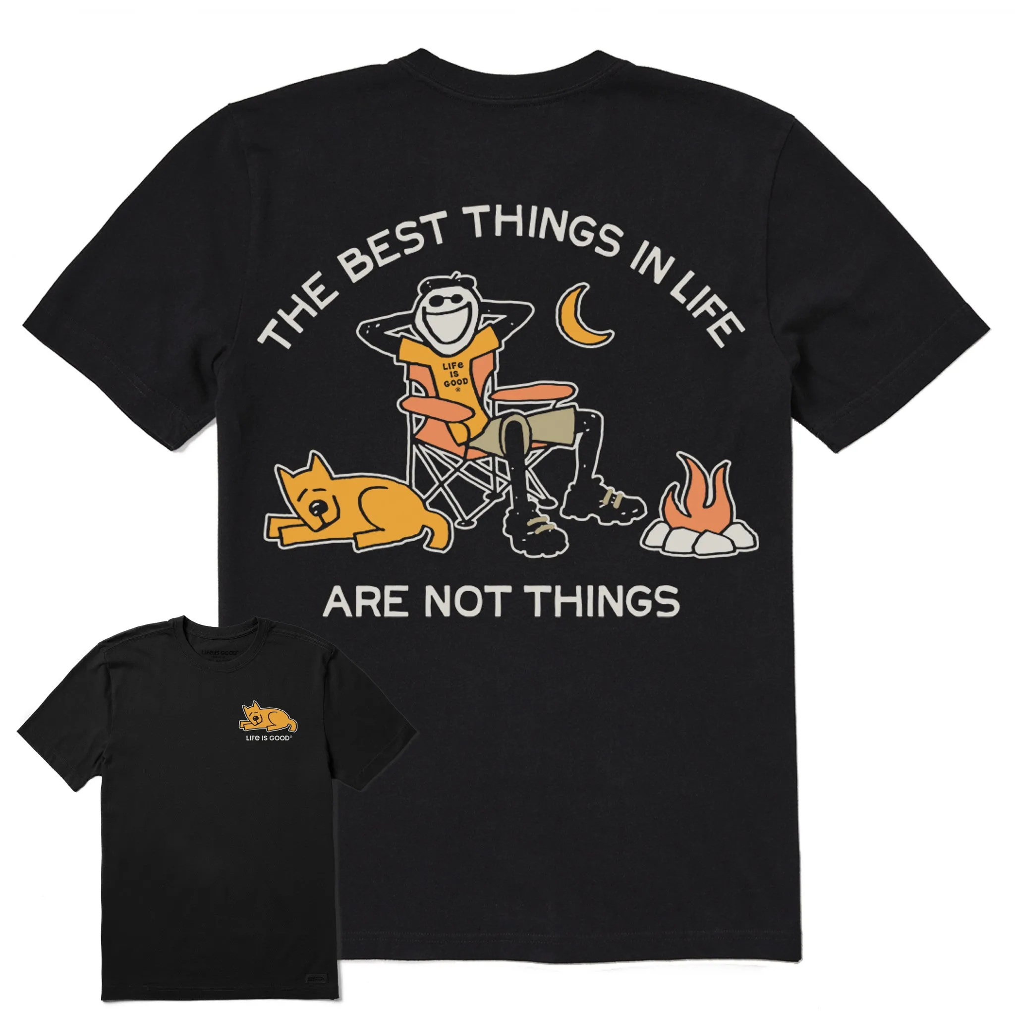 Durable Color Retention High Durability Weave Men's The Best Things Campsite Short Sleeve Crusher Tee