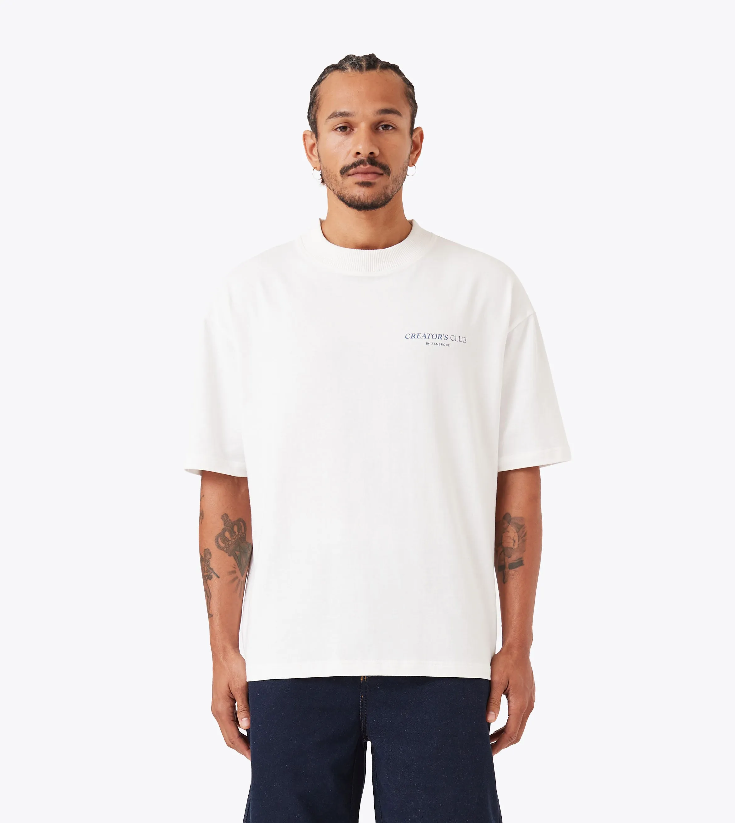 Creators Club Lounge Tee Vintage White Cozy Essentials