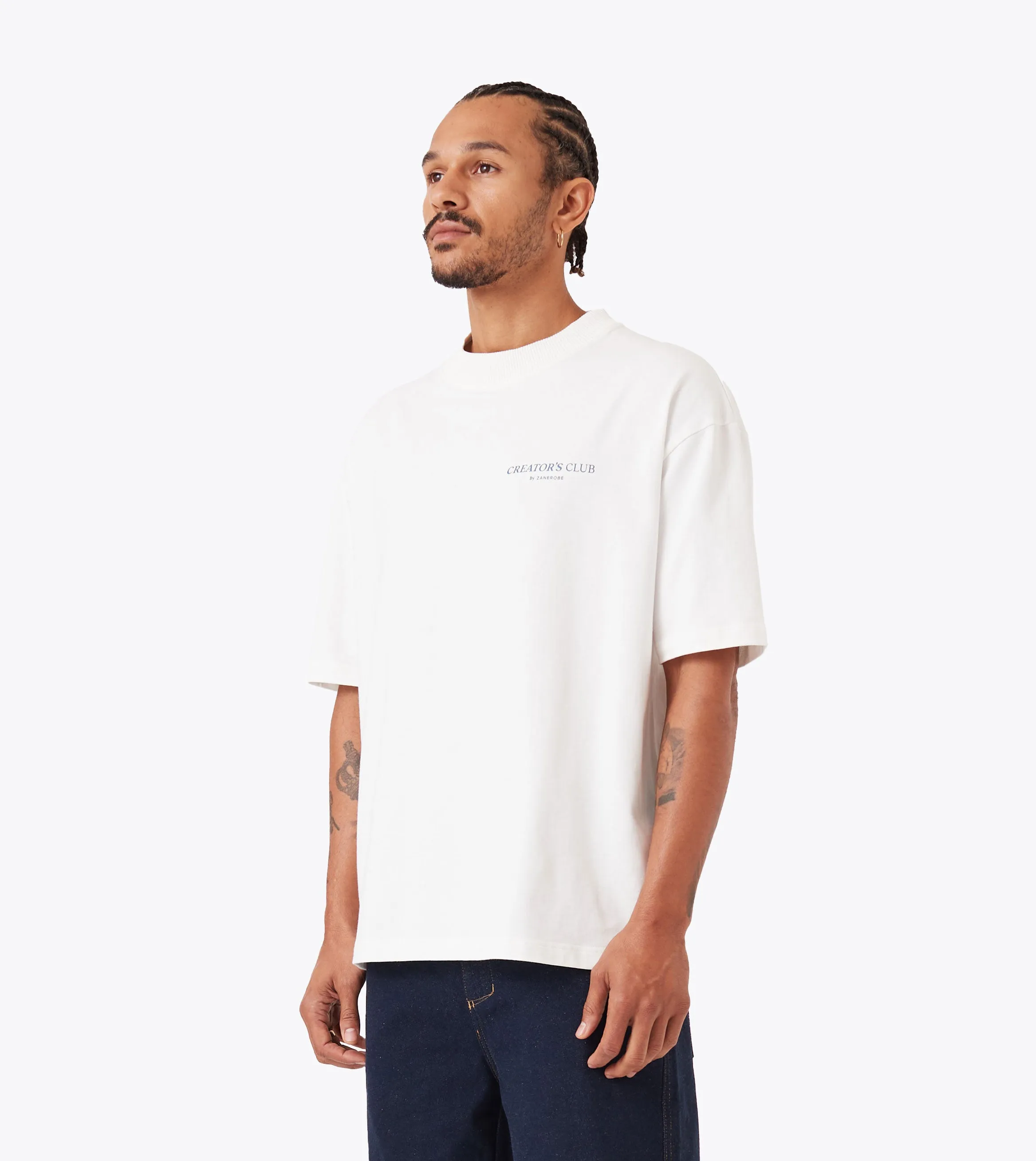 Quality Fabric Fashion-Ready Creators Club Lounge Tee Vintage White