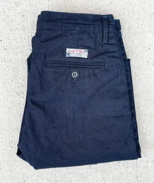 12 oz Nihon Menpu Japanese deep Indigo selvedge duck chinos Quick Dry Technology Timeless Comfort