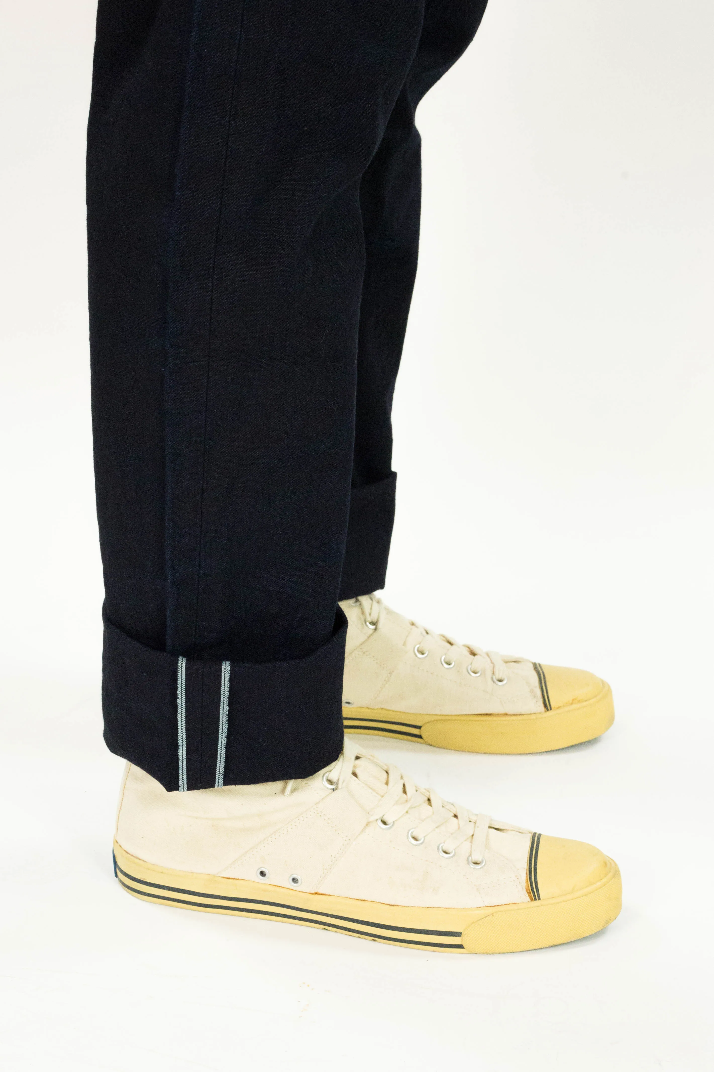 12 oz Nihon Menpu Japanese deep Indigo selvedge duck chinos Chill Comfort Fit Breathable Lining