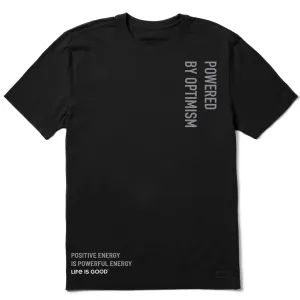 Comfy Layer Wear Men's Powered by Optimism Stack Short Sleeve Crusher Tee