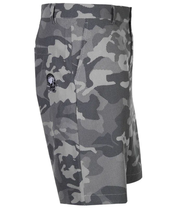 Tattoo Golf: Men's Camo X Cool-Stretch Golf Shorts - Grey Warm Weather Style