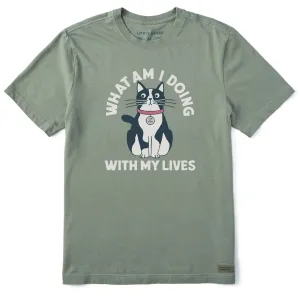 Comfort Stretch Fit Layering Comfort Men's What Am I Doing With My Lives Short Sleeve Crusher Tee