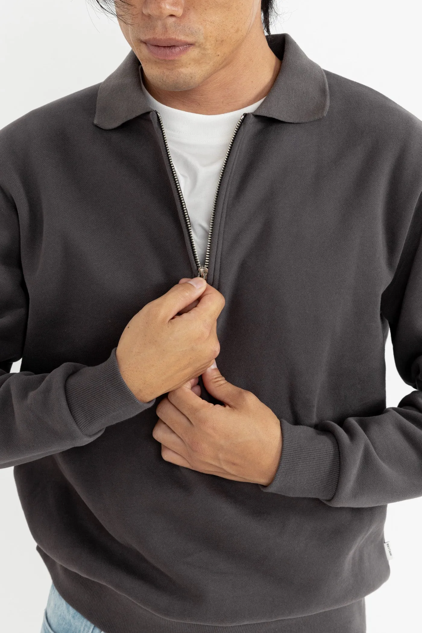 Simple Comfort Workout Gear Quarter Zip Fleece Vintage Black