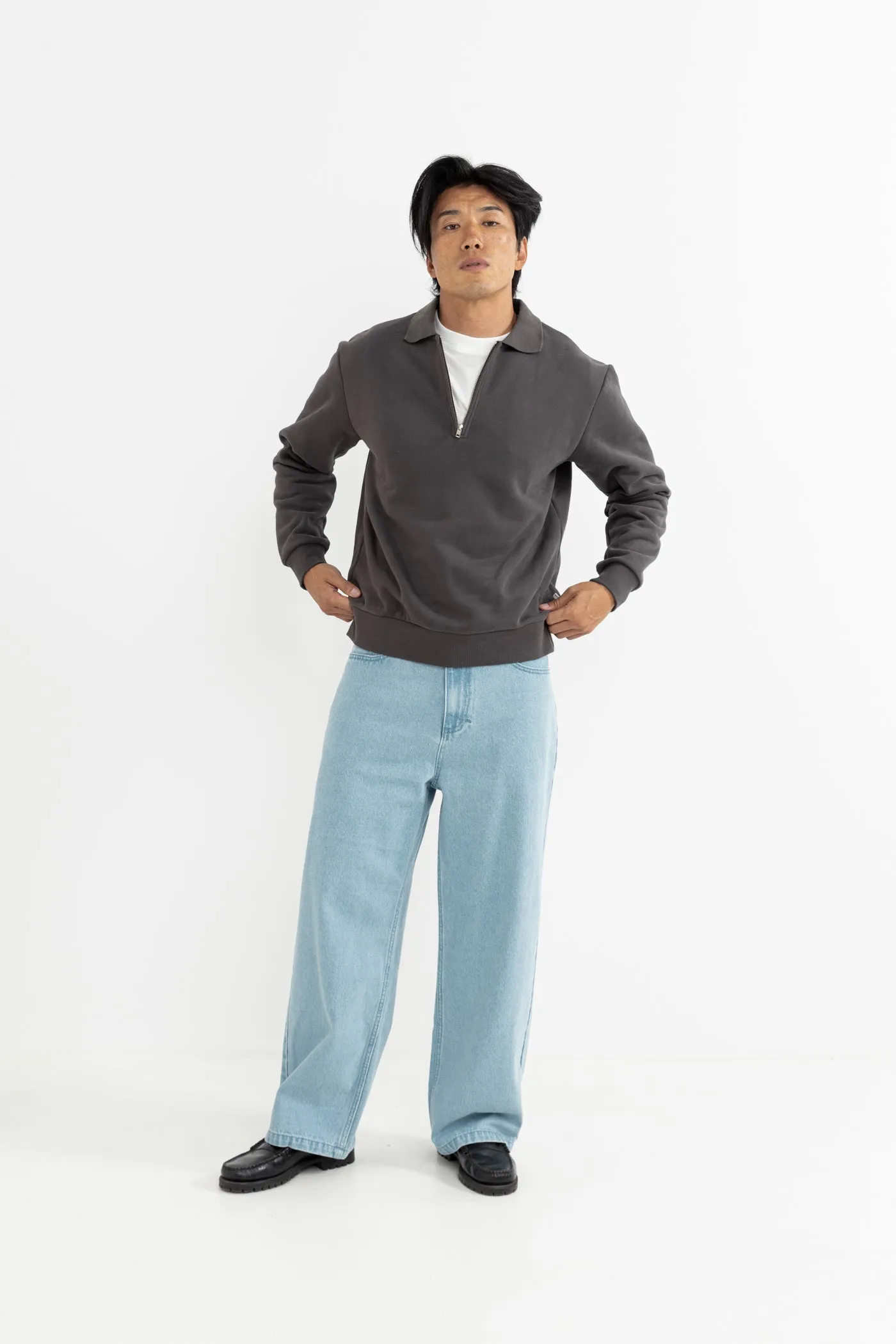 Essential Comfort Quarter Zip Fleece Vintage Black