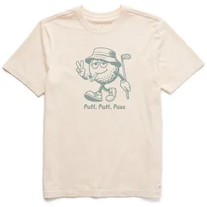 Men's Putt, Putt, Pass Short Sleeve Crusher Tee Comfortable Casual Office Casual