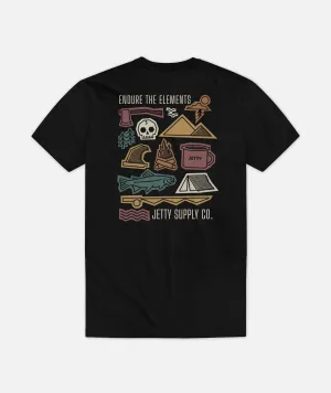 The Elements Tee - Black LowImpactDye Active Fashion