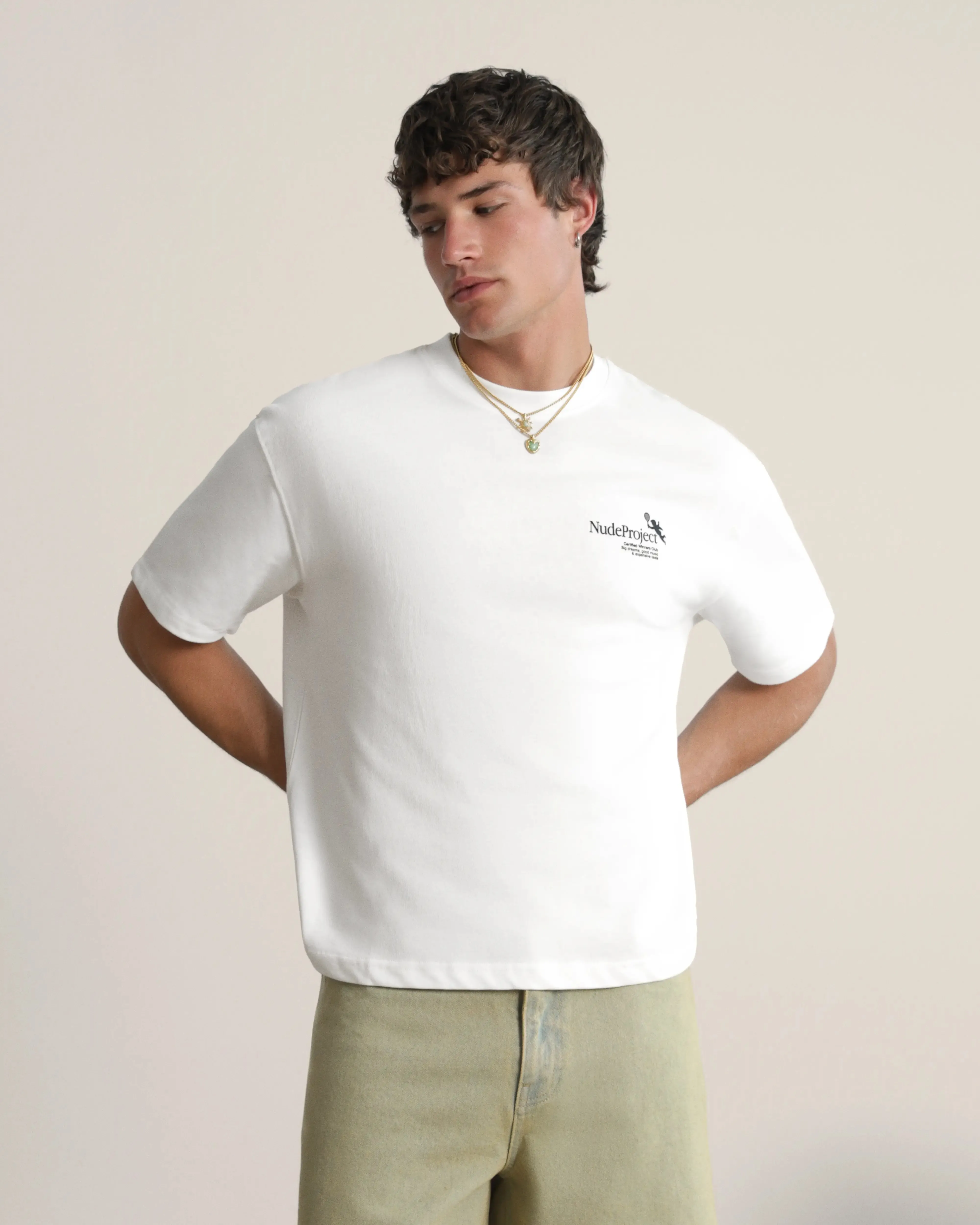 Perfect Layering Trendy popularity Tennis Tee White