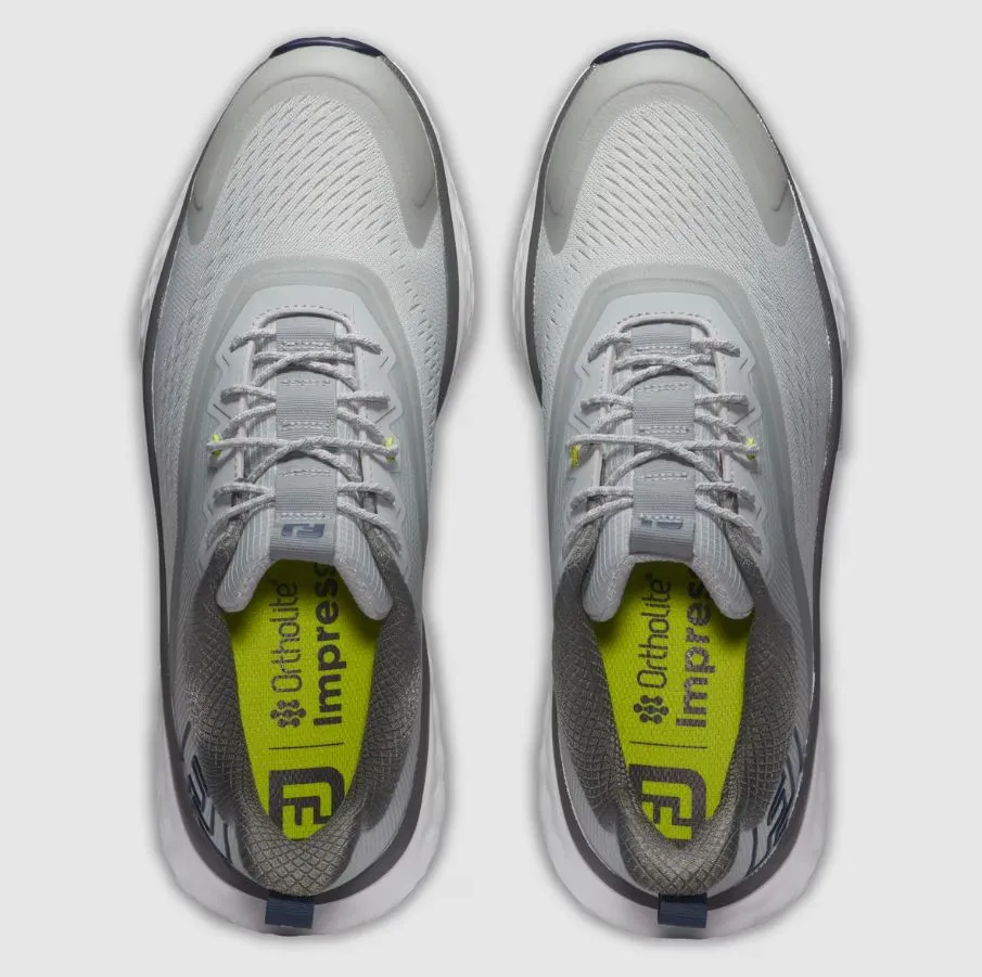 FootJoy Men's Quantum Golf Shoe- Grey/White/Blue Lace Option