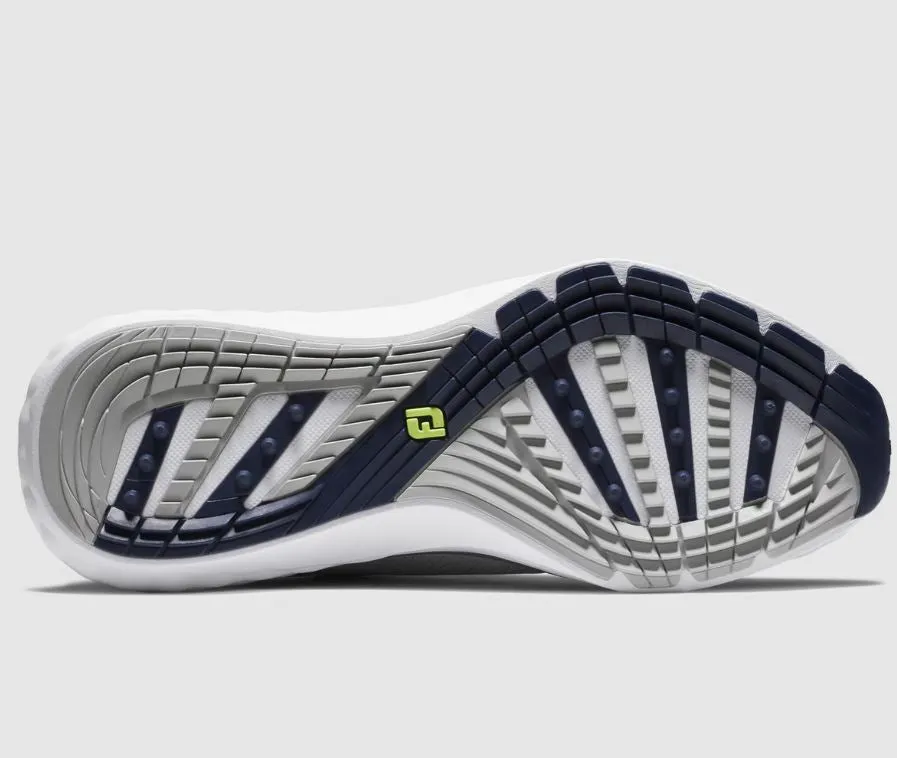 Swift Footwork Durable Build FootJoy Men's Quantum Golf Shoe- Grey/White/Blue