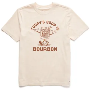 Men's Today's Soup is Bourbon Short Sleeve Crusher Tee Button Down