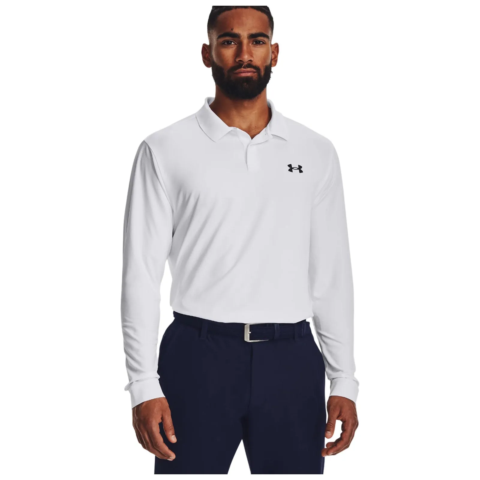 Colorfast Construction Interlock Cotton Under Armour Mens Match Play Long Sleeve Polo Shirt