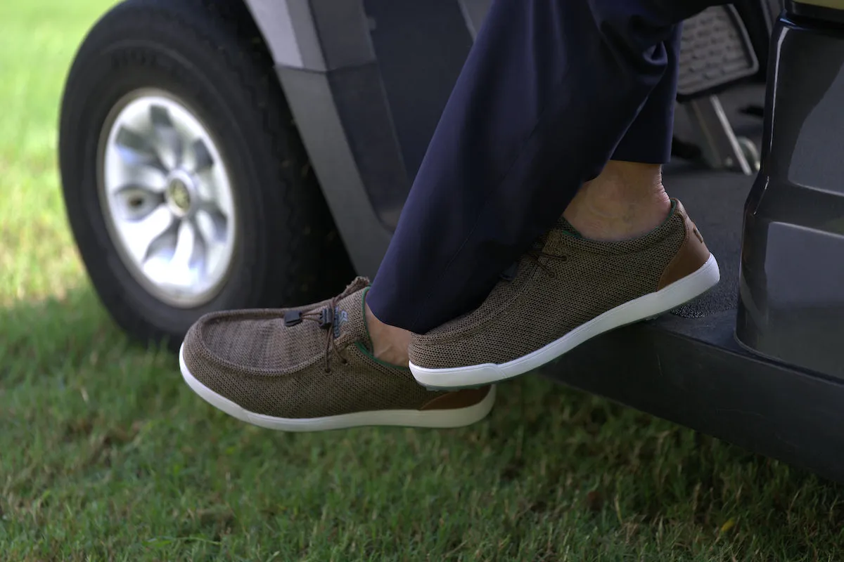 SK??NI Men's Golf Shoe - Brown Field Motion