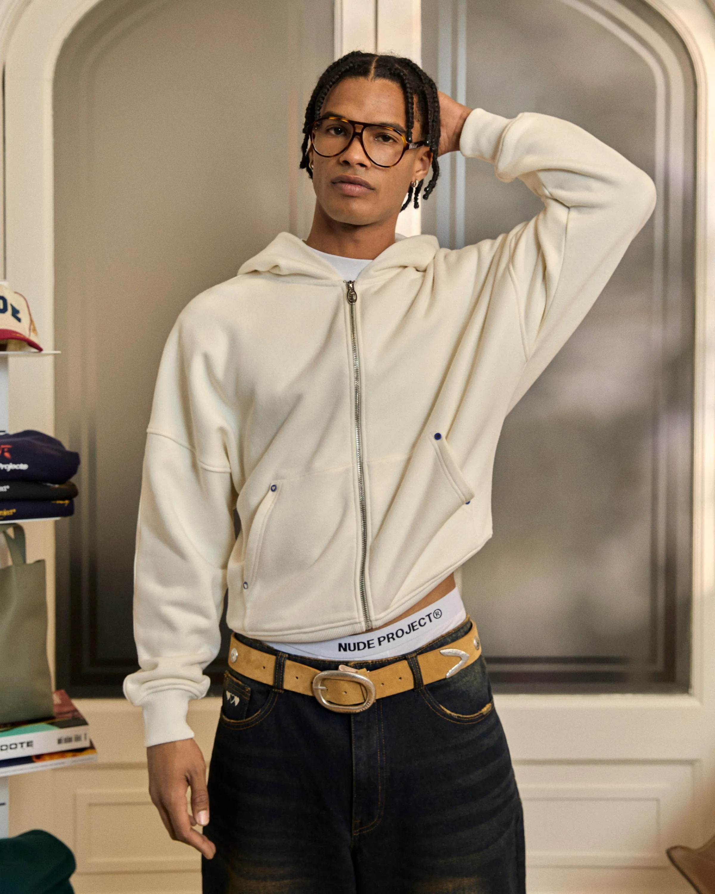 Beast Zip-Up Hoodie Marshmellow Shrink resistant Athletic