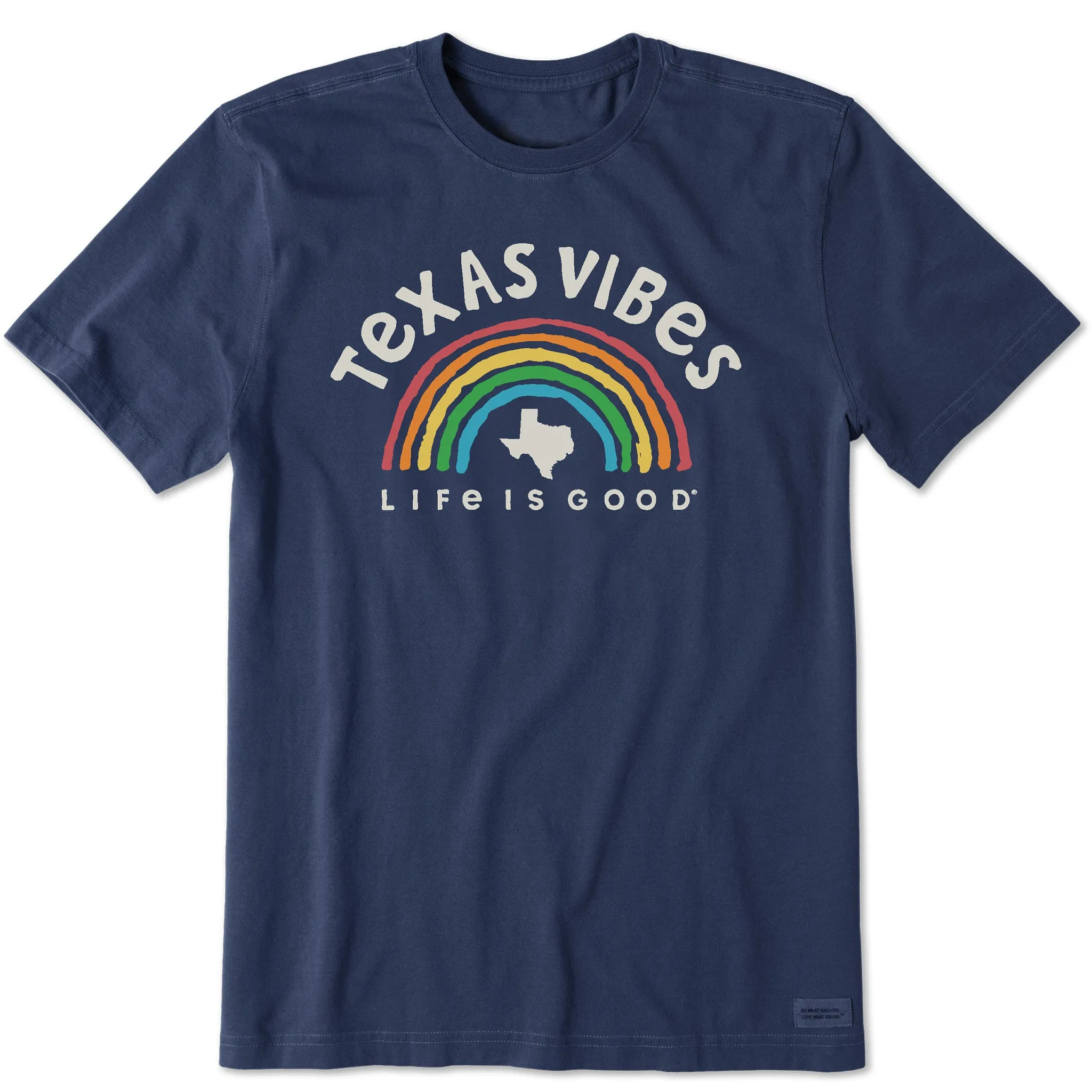 Men's Texas Rainbow Vibes Short Sleeve Crusher Tee Roomy Comfort