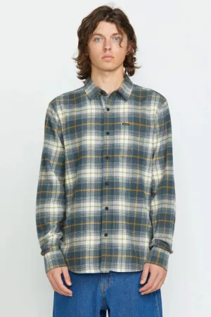 Caden Plaid Long Sleeve Shirt Dark Slate Active Look Soft And Comfortable