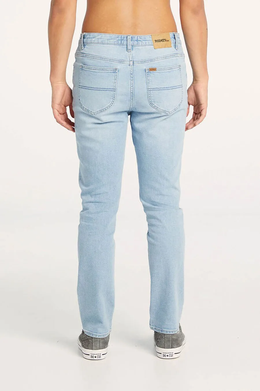 Light Washed Sleek Design R3 Slim Straight Jean Timeless Blue