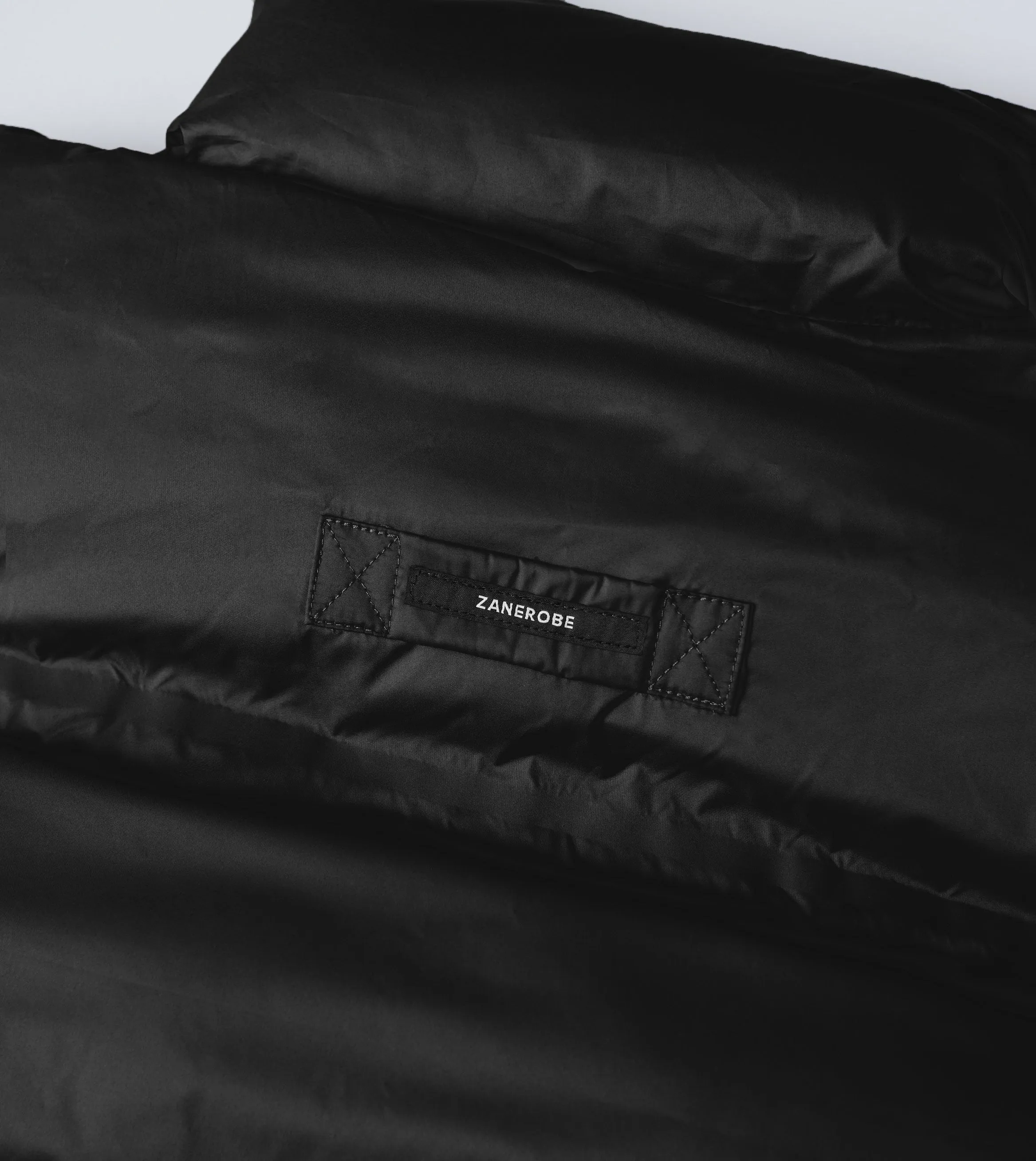 3/4 Puffer Jacket Black Noise Reduced Fabric Hypoallergenic Textile