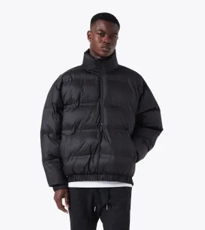 3/4 Puffer Jacket Black Wind Chill Protection