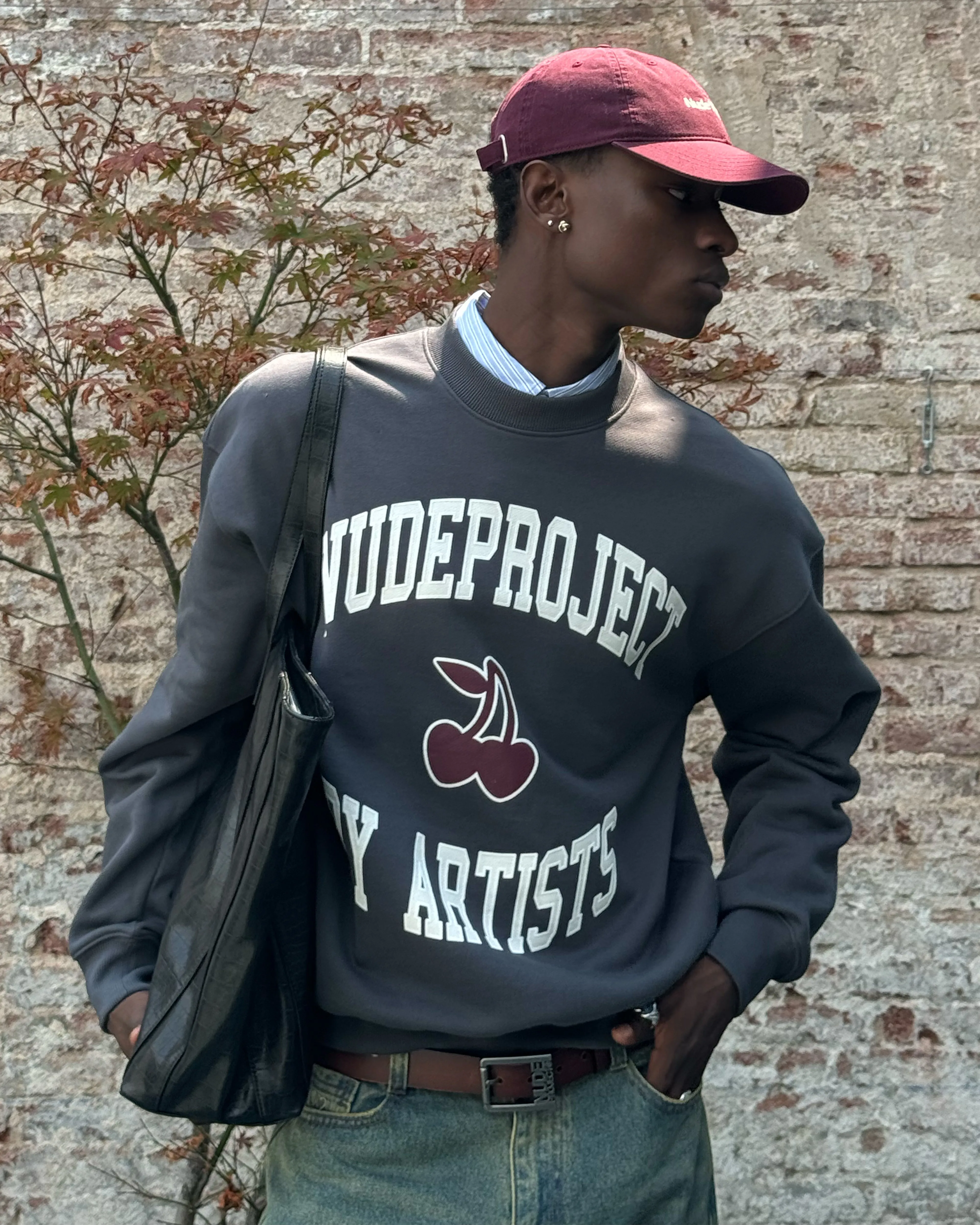 Cuffed Sleeves Loop Sweatshirt Ash