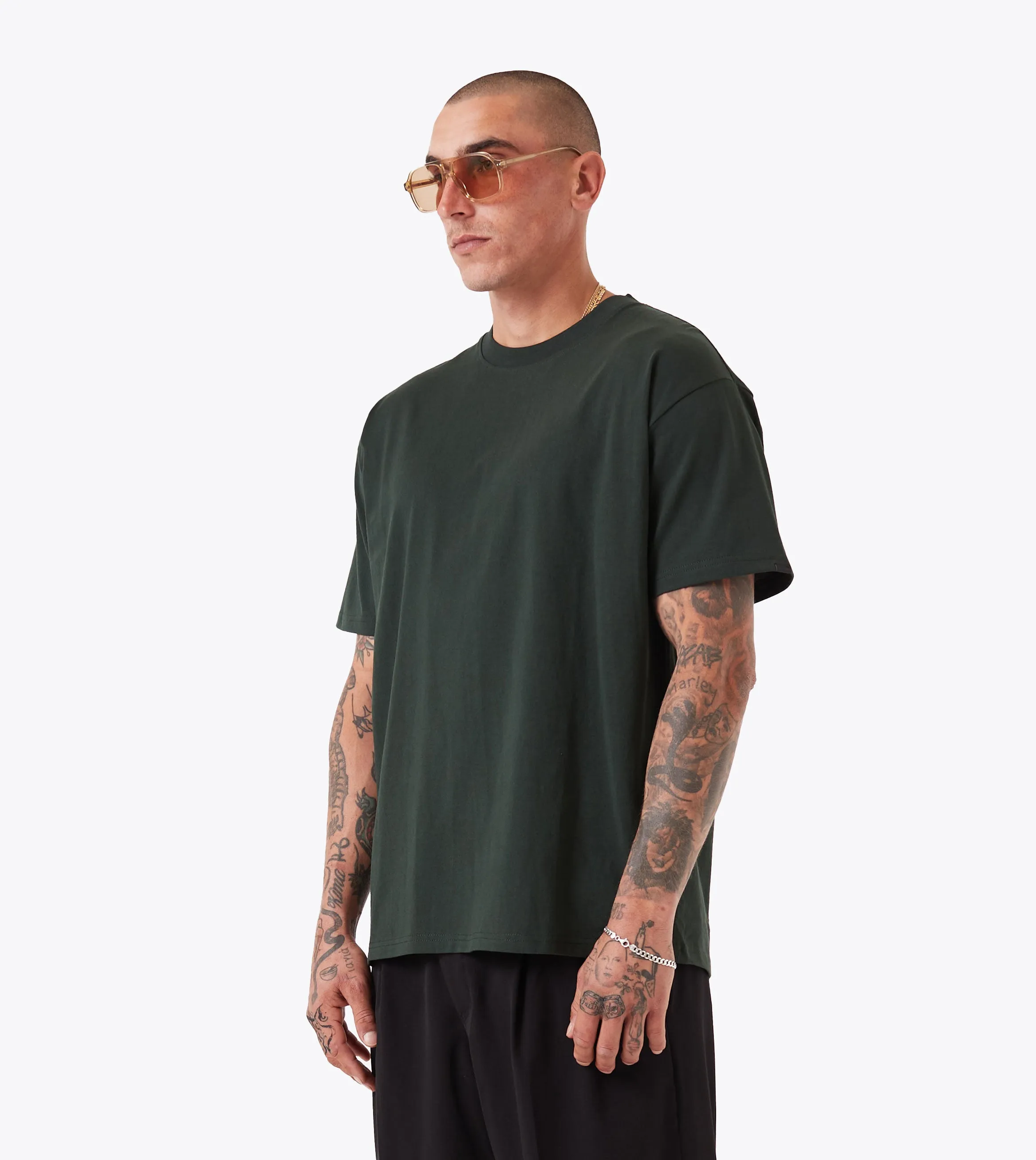 Cozy Fit Cool Layering Box Tee Forest
