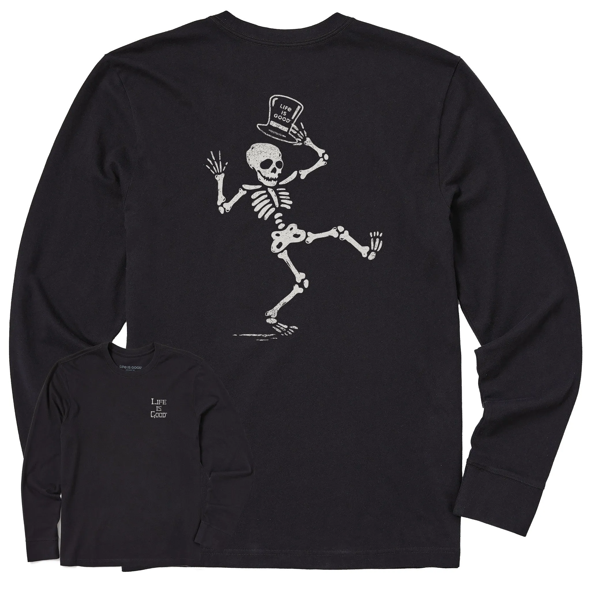 Men's Shake Your Bones Long Sleeve Crusher Tee Soft and Stretchy Soft Fabric